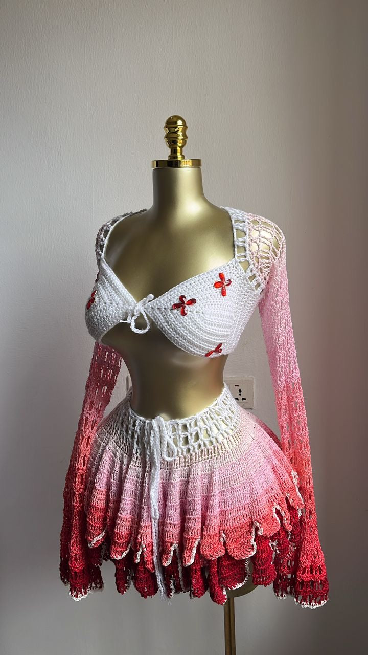 Rosé Bloom Crochet Set