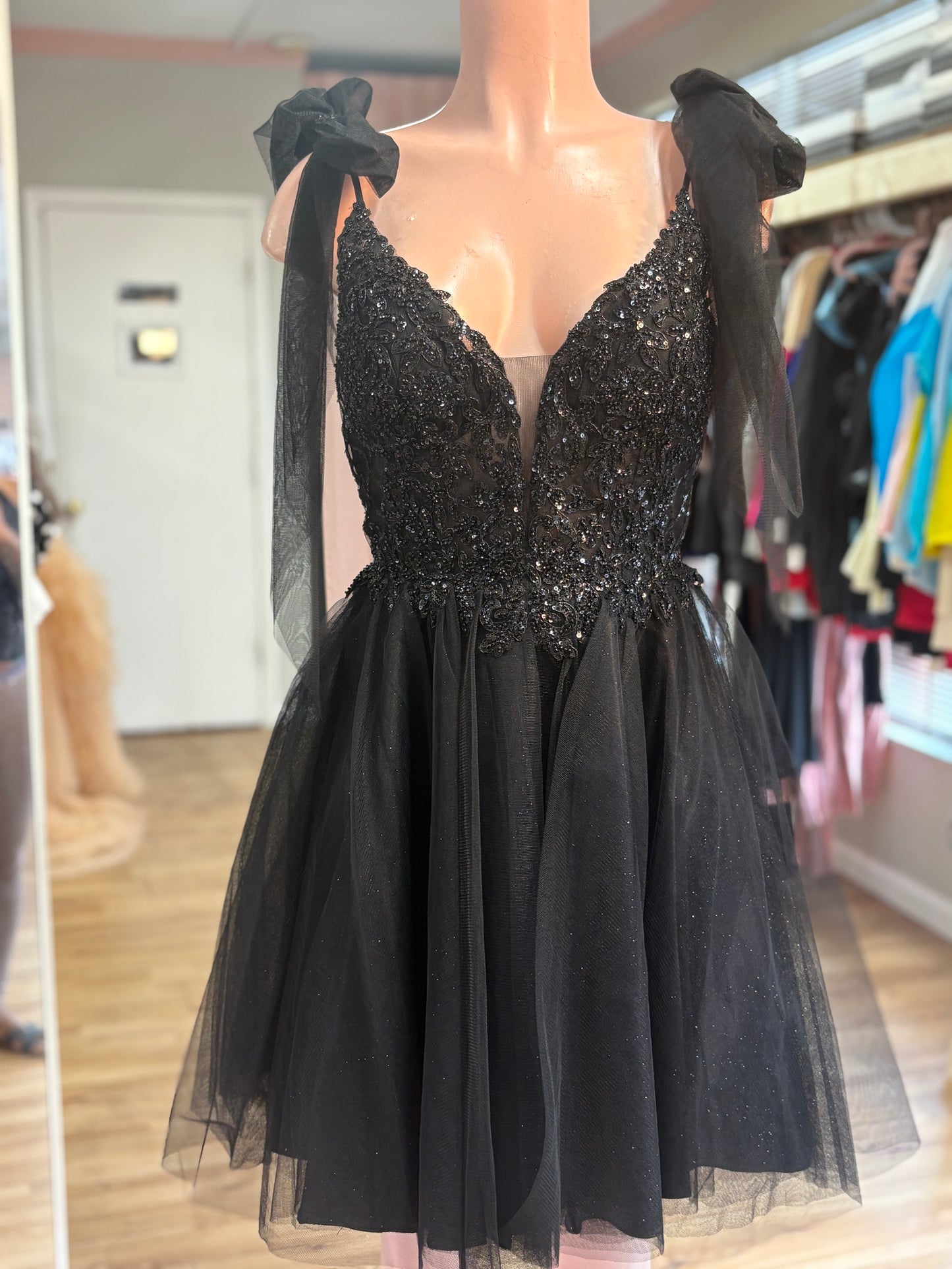 Midnight Elegance Mini Dress