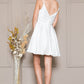 Cowl Neck Open V-Back Babydoll Satin Short Cocktail & Homecoming Dress ACBZ013S