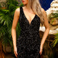 Deep Illusion V-Neck Embroidered Sequins Short Cocktail & Homecoming Dress ACBZ028S