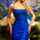 Embroidered Bodice Open Criss Cross Back Short Cocktail & Homecoming Dress ACTM1013S