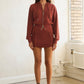 French terry zip-up hoodie and mini skirt set
