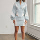 Nylon & mesh contrast track suit top & mini skirt set