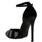 NOBLES High Heeled Patent Diamante Sandals