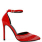 NOBLES High Heeled Patent Diamante Sandals