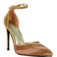 NOBLES High Heeled Patent Diamante Sandals
