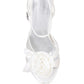 CHAUMET Rose Bow Satin Heeled Sandals