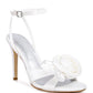 CHAUMET Rose Bow Satin Heeled Sandals