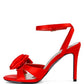 CHAUMET Rose Bow Satin Heeled Sandals