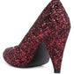 Sugar Plum Glitter Conical Heel Pumps