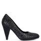 Sugar Plum Glitter Conical Heel Pumps