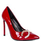 COCKTAIL Buckle Embellished Stiletto Pump Shoes