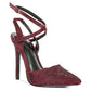 CHARMER Rhinestone Embellished Stiletto Sandals