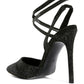 CHARMER Rhinestone Embellished Stiletto Sandals