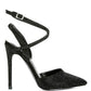 CHARMER Rhinestone Embellished Stiletto Sandals