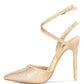 CHARMER Rhinestone Embellished Stiletto Sandals