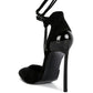 RULE BREAKER Black Lace Up Stiletto Sandals