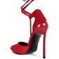 RULE BREAKER Black Lace Up Stiletto Sandals