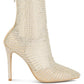 Fortunate Rhinestones Embellished Mesh Boots