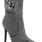 Cornik Multi Color Stones Denim Boots