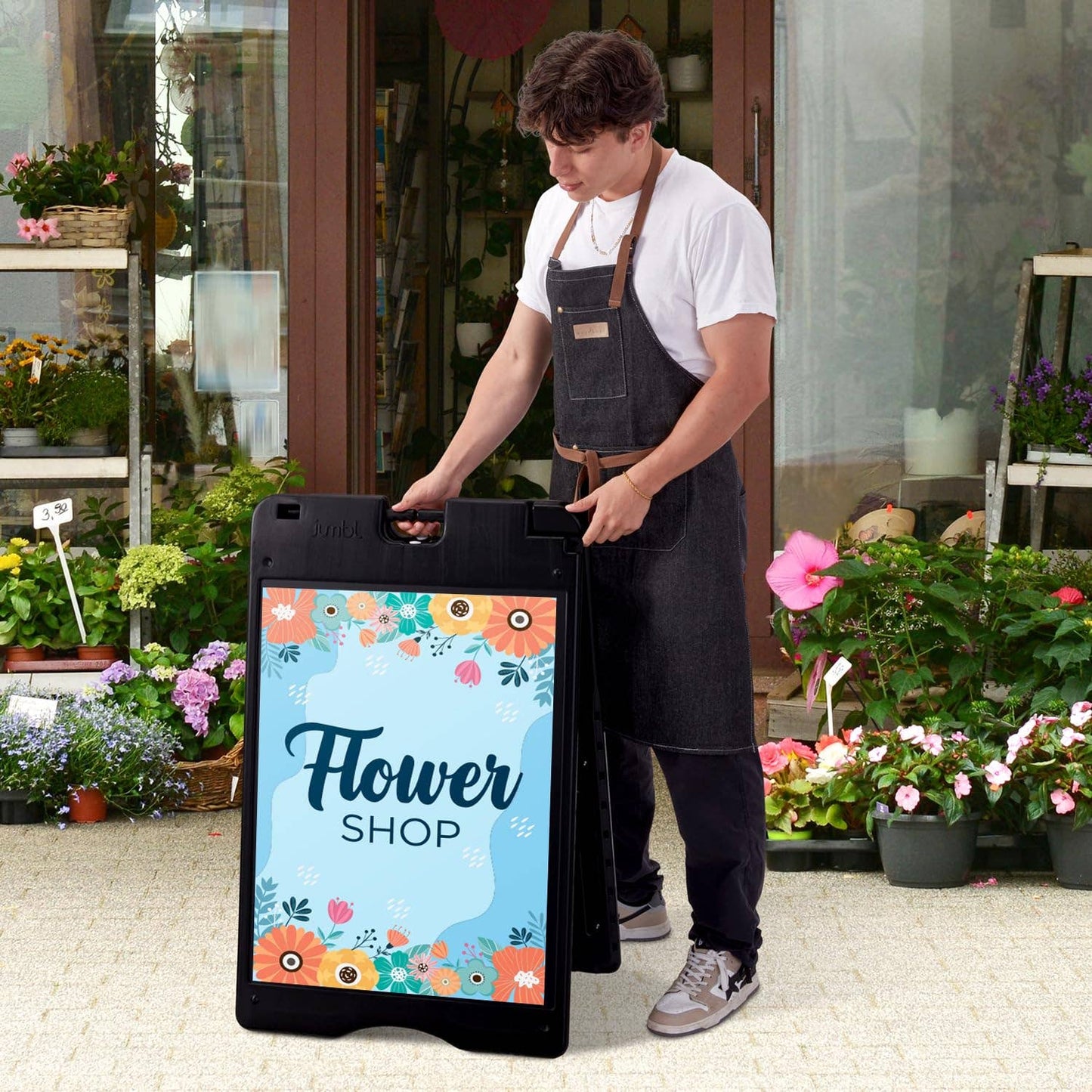 A-Frame Outdoor Sandwich Signboard 28x22" with PVC Cover