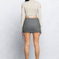 Front slit and cold shoulder mock neck bodysuits