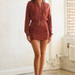 French terry zip-up hoodie and mini skirt set