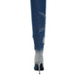 Eilish Rhinestones Knee High Denim Boots