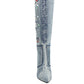 Cornik Multi Color Stones Denim Boots