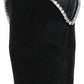 Ashipa Diamante Chain Detail Calf Boots