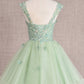 Butterfly Applique Sequin Mesh Babydoll w/ Sheer Straps Short Homecoming Dress GLGS3186