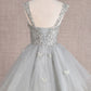 Butterfly Applique Sequin Mesh Babydoll w/ Sheer Straps Short Homecoming Dress GLGS3186