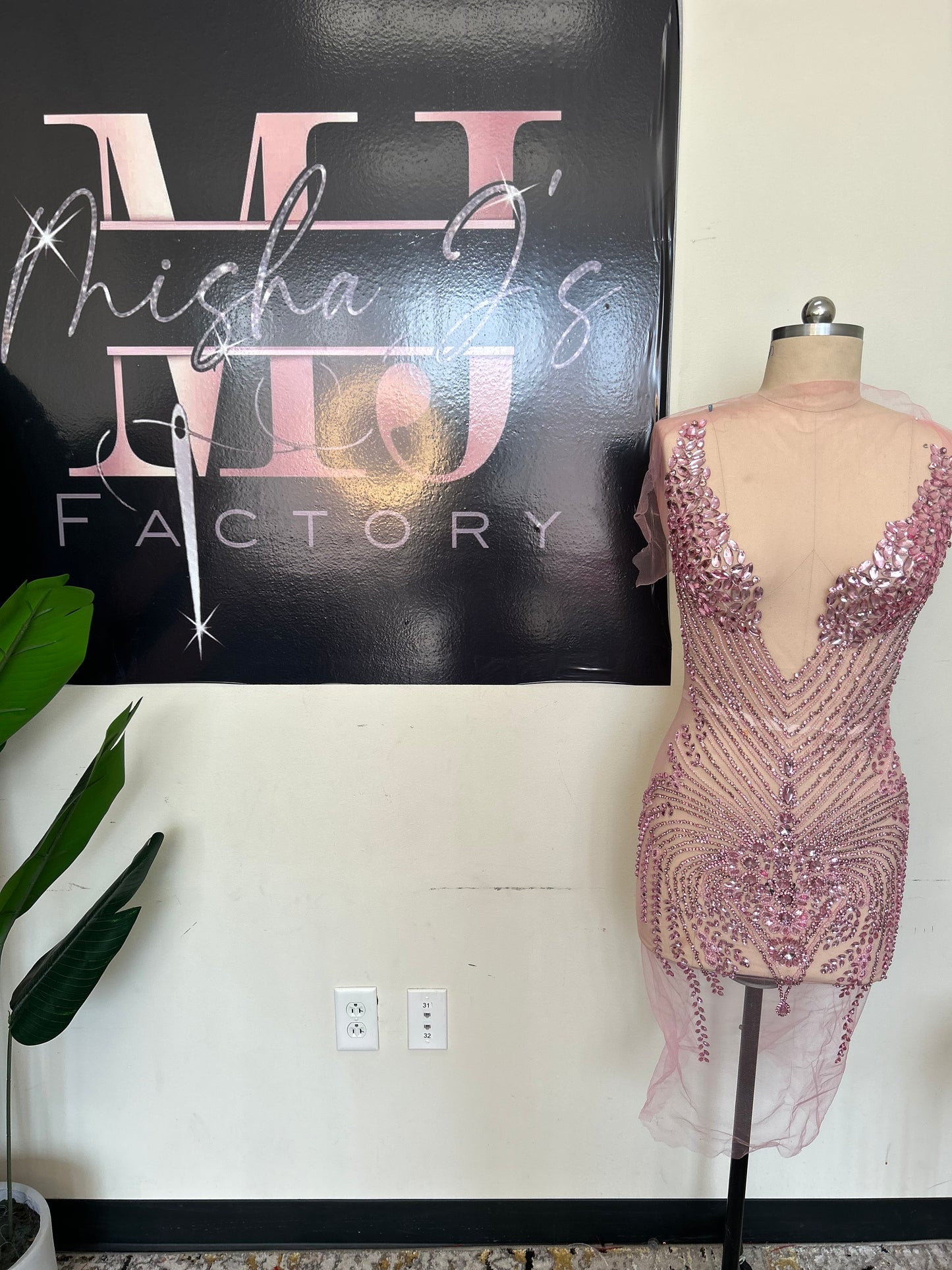 Rhinestone bodice Appliqué 1.0 pink
