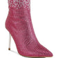 Orymple Shiny Rhinestone Studded Calf Boots