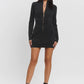 Washed jersey long sleeve zip-up mini cargo dress