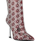 Precious Mirror Embellished High Ankle Boots
