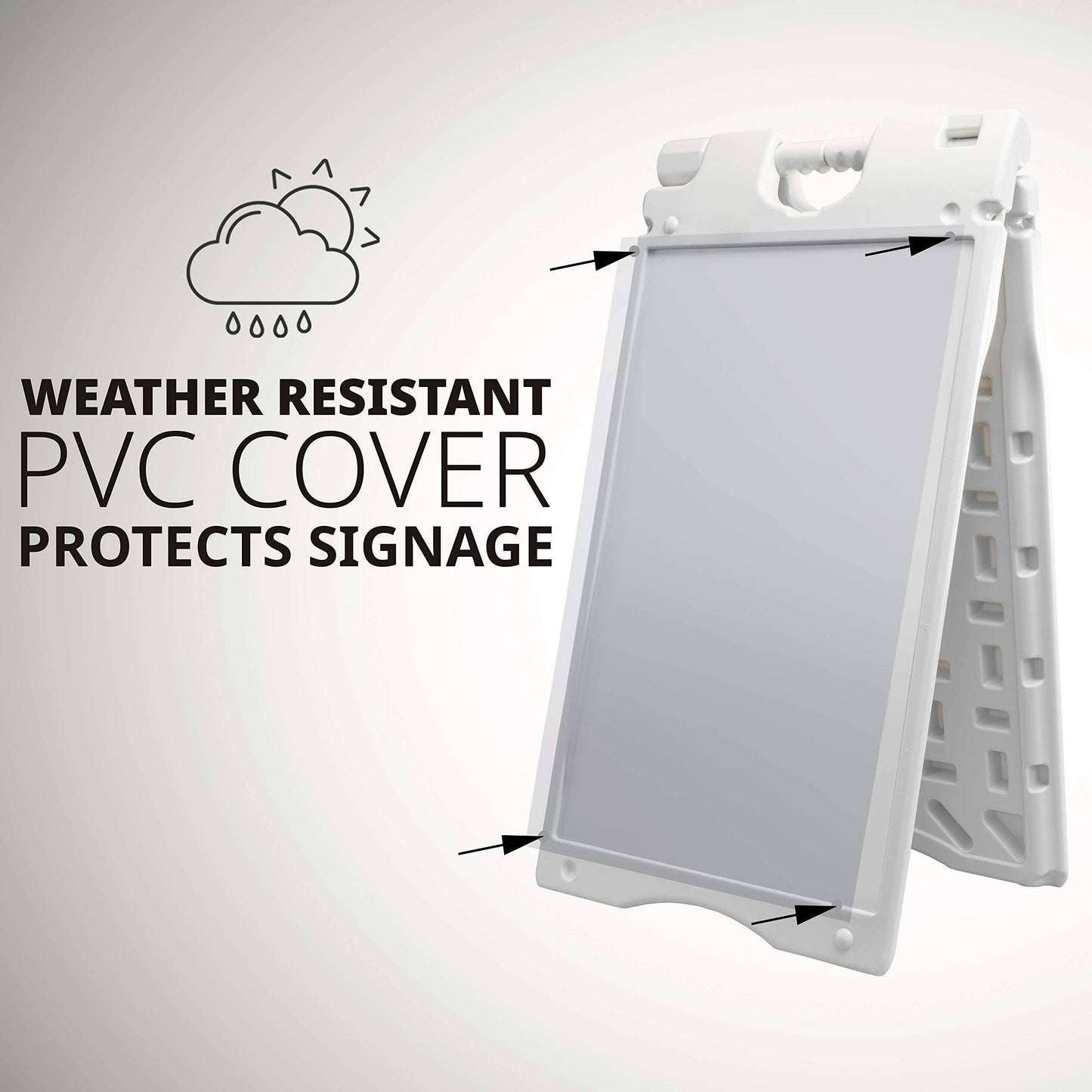 A-Frame Outdoor Sandwich Signboard 28x22" with PVC Cover