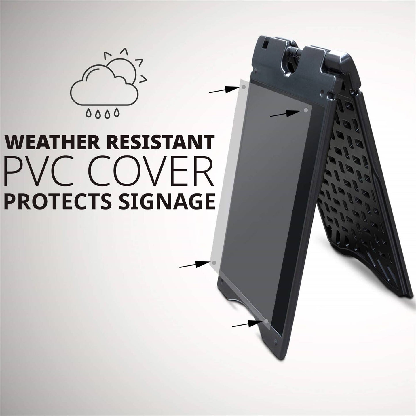A-Frame Outdoor Sandwich Signboard 28x22" with PVC Cover