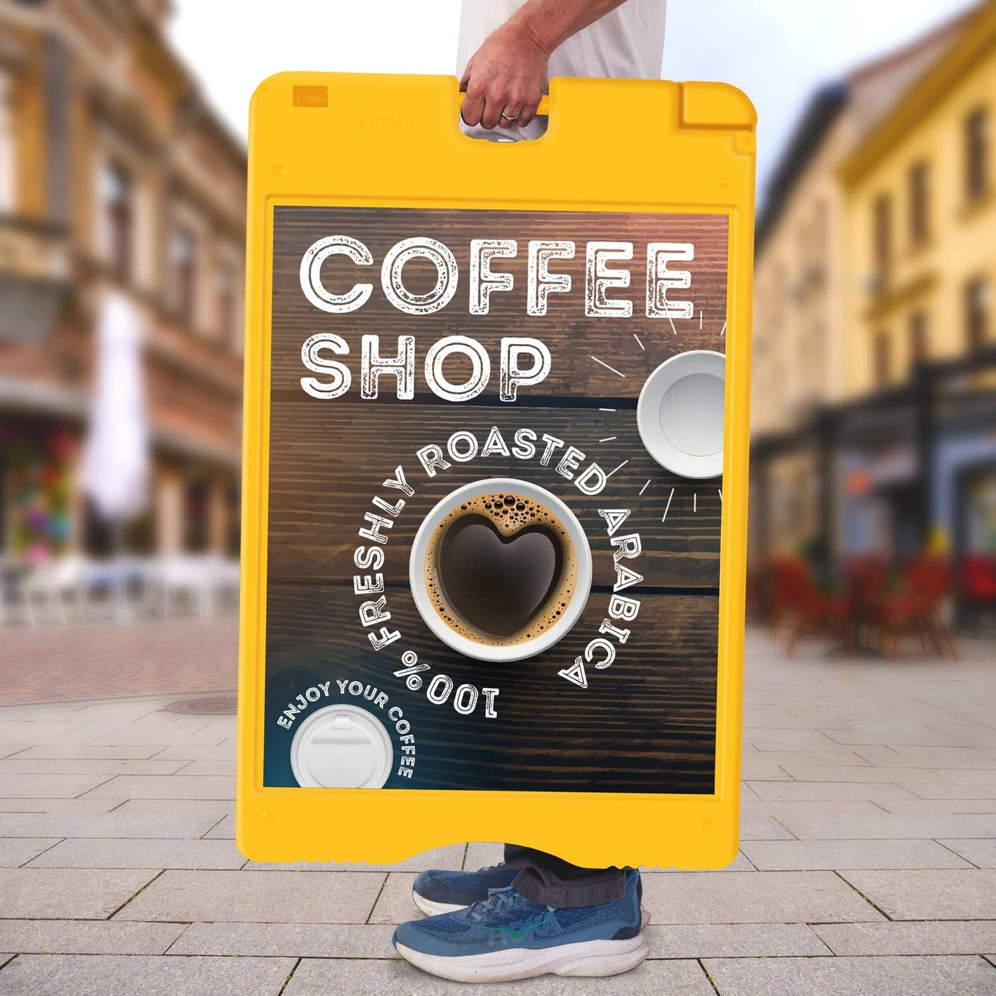 A-Frame Outdoor Sandwich Signboard 28x22" with PVC Cover