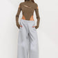 Front slit and cold shoulder mock neck bodysuits