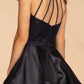 Sequin and Rhinestone Bodice Satin /w Side Pockets Short Homecoming Dress GLGS1603