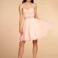 Ruched Strapless Sweetheart Chiffon Short Homecoming Dress GLGS1637