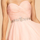 Ruched Strapless Sweetheart Chiffon Short Homecoming Dress GLGS1637