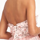 3D Floral Applique Embellished Glitter Mesh Sweetheart Short Homecoming Dress GLGS1995