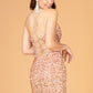 Ruched Bodice Velvet Bodycon w/ Leg Slit Short Homecoming Dress GLGS3087